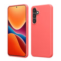 kwmobile Handyhülle für Samsung Galaxy S24 FE Hülle - Case Silikon - Kabelloses Laden - Schutzhülle Cover in Neon Koralle Neon Koralle  