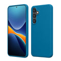 kwmobile Handyhülle für Samsung Galaxy S24 FE Hülle - Case Silikon - Kabelloses Laden - Schutzhülle Cover in Karibikblau Karibikblau  