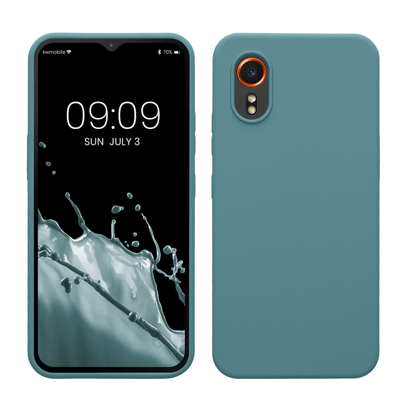 kwmobile Handyhülle für Samsung Galaxy Xcover7 Hülle - Case Silikon - Kabelloses Laden - Schutzhülle Cover in Arctic Night Arctic Night  