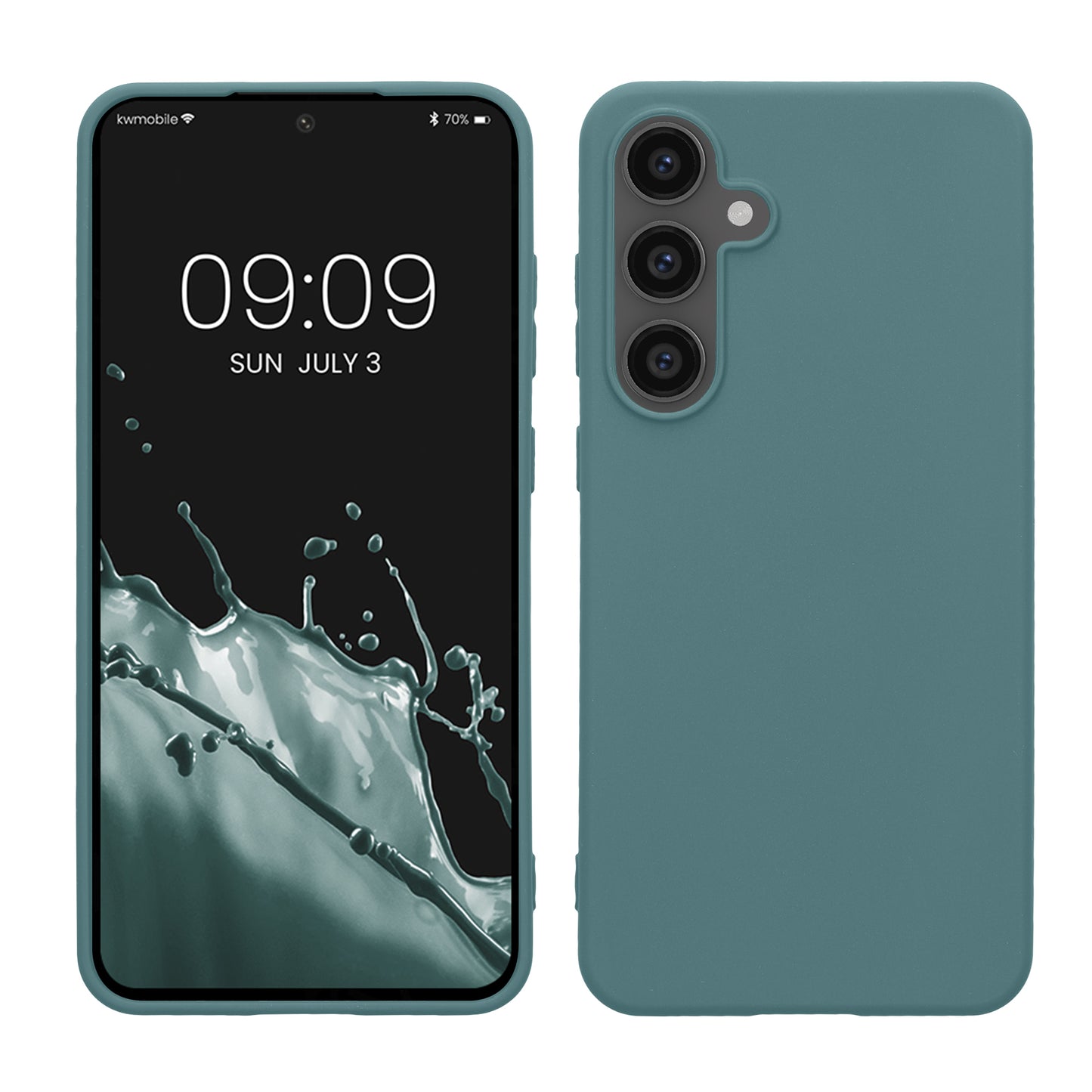 kwmobile Handyhülle für Samsung Galaxy S24 FE Hülle - TPU Case - Kabelloses Laden - Schutzhülle Cover in Arctic Night Arctic Night  