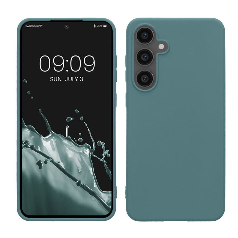 kwmobile Handyhülle für Samsung Galaxy S24 FE Hülle - TPU Case - Kabelloses Laden - Schutzhülle Cover in Arctic Night Arctic Night  