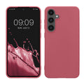 kwmobile Handyhülle für Samsung Galaxy S24 FE Hülle - TPU Case - Kabelloses Laden - Schutzhülle Cover in Dark Rose Dark Rose  