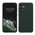 kwmobile Handyhülle für Samsung Galaxy S24 FE Hülle - TPU Case - Kabelloses Laden - Schutzhülle Cover in Moosgrün Moosgrün  