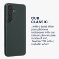 kwmobile Handyhülle für Samsung Galaxy S25 Hülle - Silikon Case schimmernd - Schutzhülle Cover