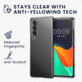 kwmobile Hülle kompatibel mit Samsung Galaxy Z Fold4 Case - Faltbare Handyhülle mit Rahmen - Robustes Cover
