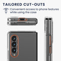 kwmobile Hülle kompatibel mit Samsung Galaxy Z Fold4 Case - Faltbare Handyhülle mit Rahmen - Robustes Cover