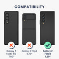 kwmobile Hülle kompatibel mit Samsung Galaxy Z Fold4 Case - Faltbare Handyhülle mit Rahmen - Robustes Cover