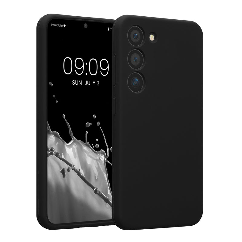 kwmobile Hülle kompatibel mit Samsung Galaxy S23 - Hülle Silikon gummiert - Handyhülle - Handy Case in Schwarz Schwarz  