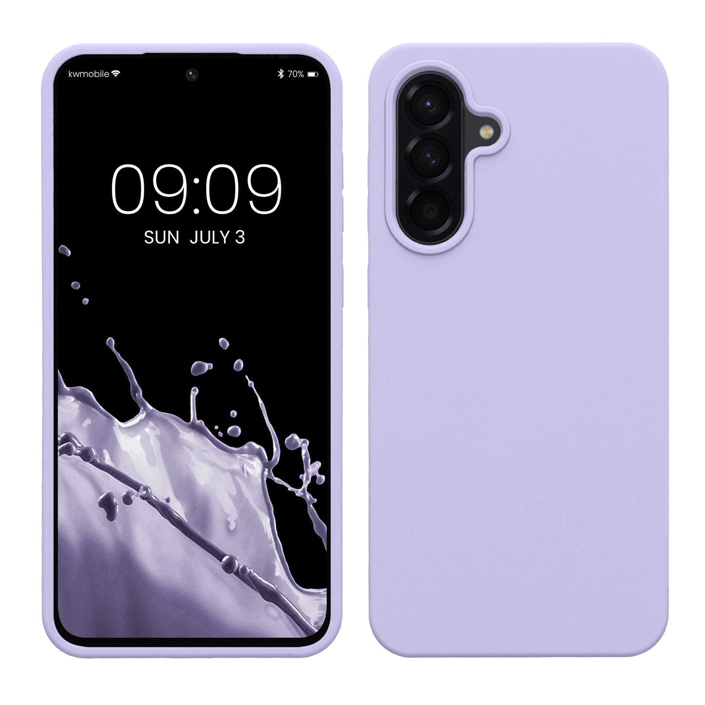 kwmobile Handyhülle für Samsung Galaxy A56 5G Hülle - Case Silikon - Kabelloses Laden - Schutzhülle Cover in Lavendel Lavendel  