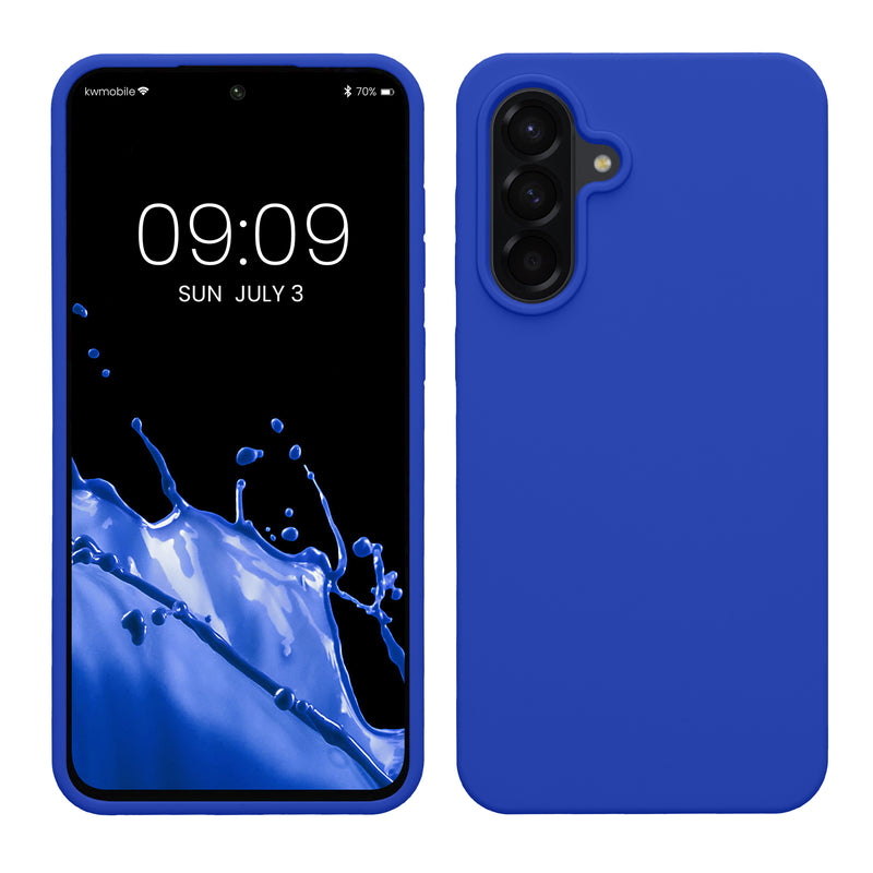 kwmobile Handyhülle für Samsung Galaxy A56 5G Hülle - Case Silikon - Kabelloses Laden - Schutzhülle Cover in Baltik Blau Baltik Blau  