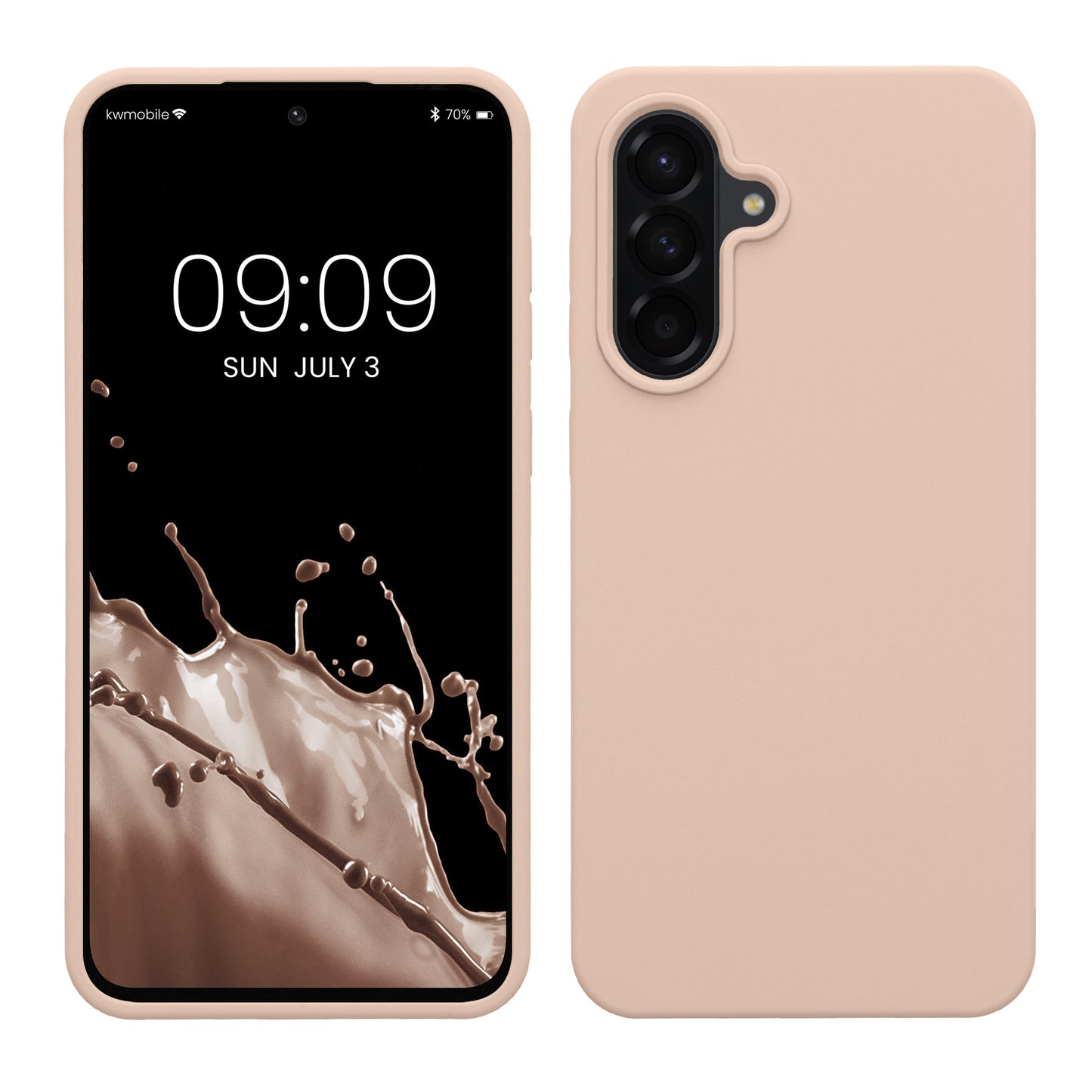 kwmobile Handyhülle für Samsung Galaxy A56 5G Hülle - Case Silikon - Kabelloses Laden - Schutzhülle Cover in Coconut Swirl Coconut Swirl  