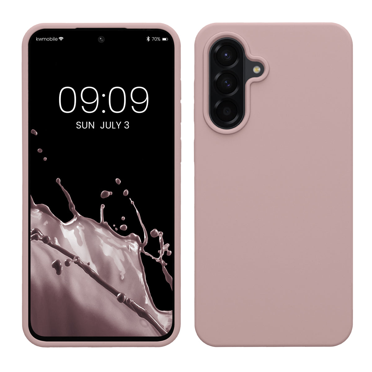 kwmobile Handyhülle für Samsung Galaxy A56 5G Hülle - Case Silikon - Kabelloses Laden - Schutzhülle Cover in Nude Lilac Nude Lilac