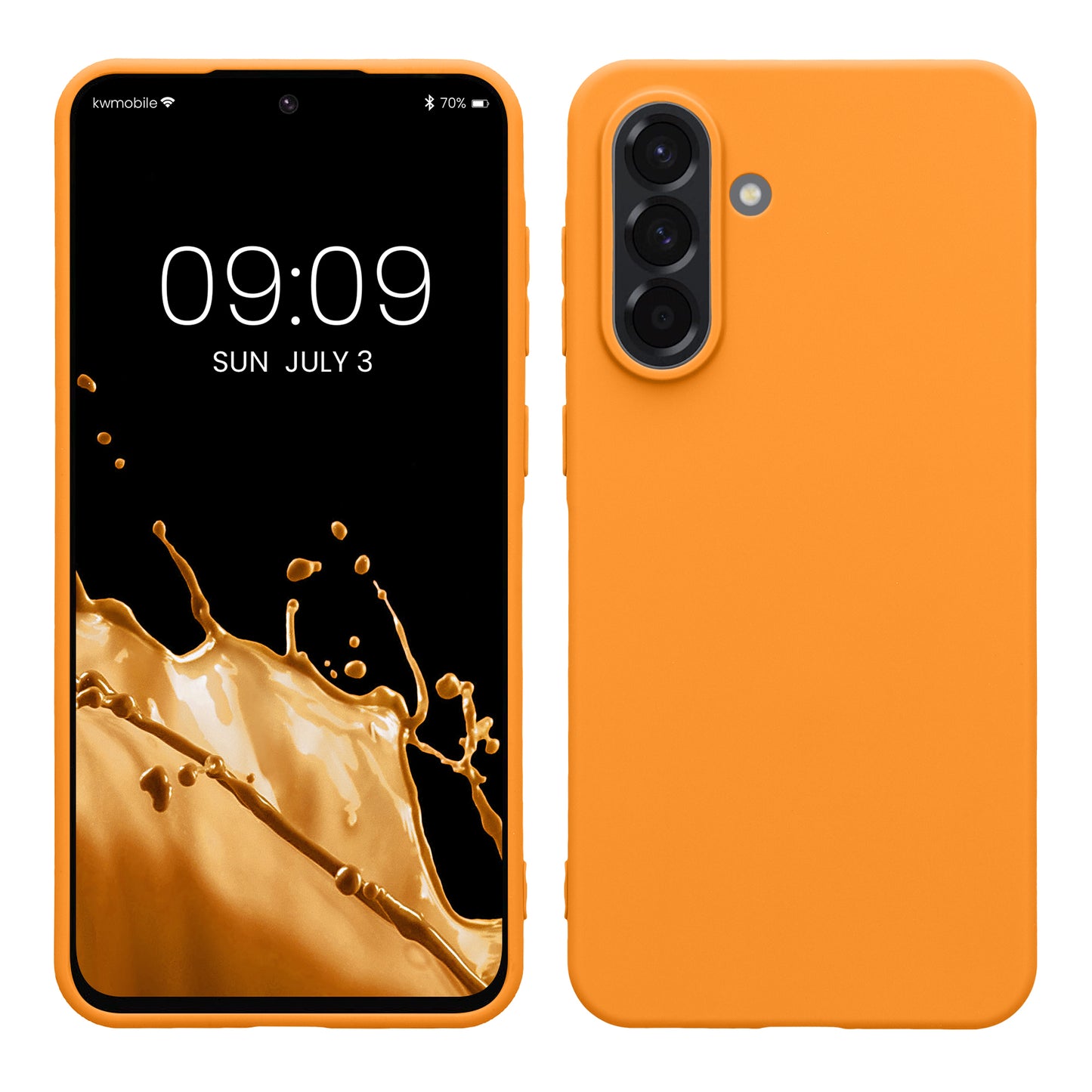 kwmobile Handyhülle für Samsung Galaxy A56 5G Hülle - TPU Case - Kabelloses Laden - Schutzhülle Cover in Fruity Orange Fruity Orange  