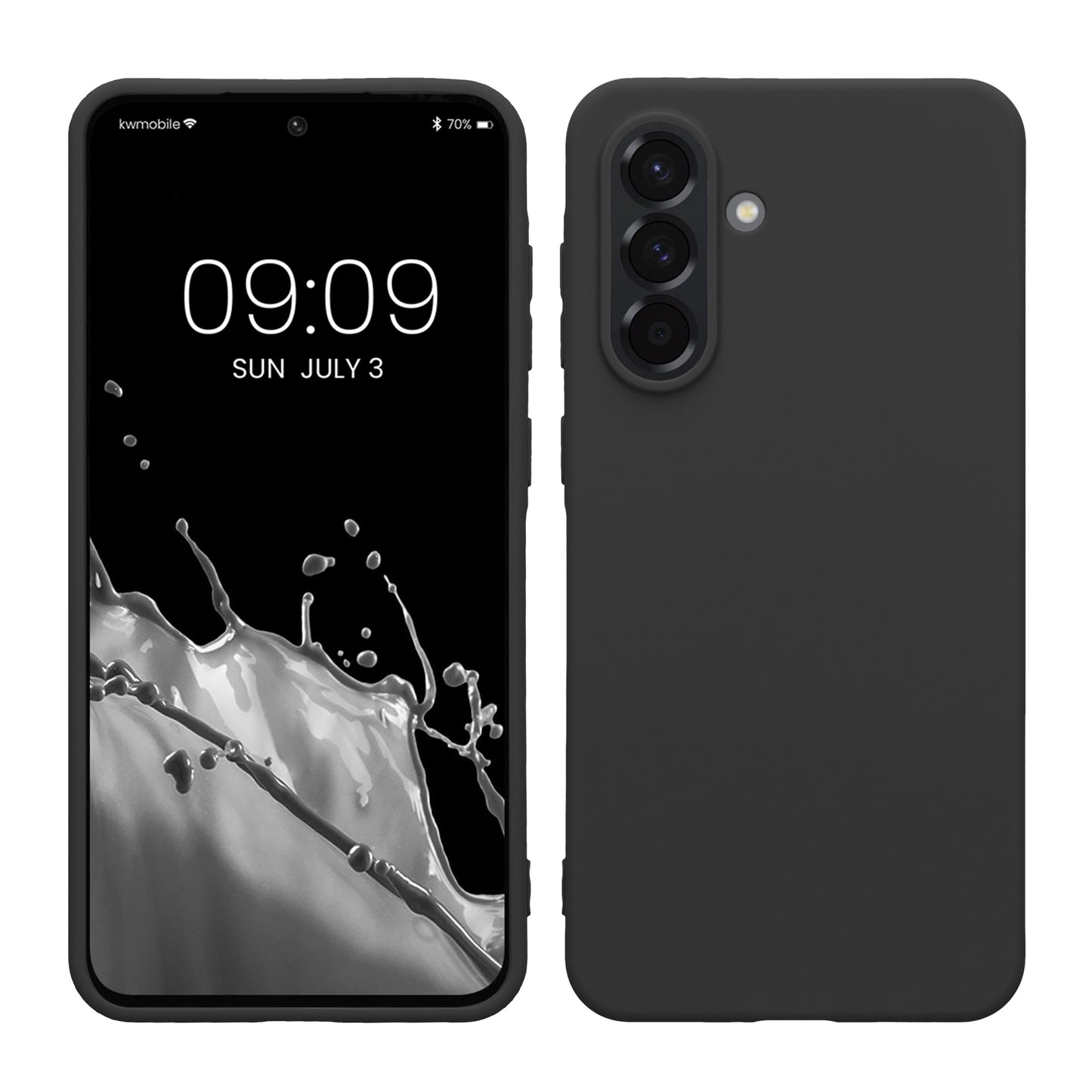 kwmobile Handyhülle für Samsung Galaxy A36 5G Hülle - TPU Case - Kabelloses Laden - Schutzhülle Cover in Dunkelgrau Dunkelgrau  
