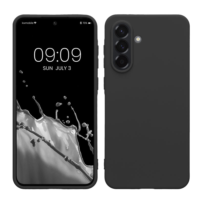 kwmobile Handyhülle für Samsung Galaxy A36 5G Hülle - TPU Case - Kabelloses Laden - Schutzhülle Cover in Dunkelgrau Dunkelgrau  