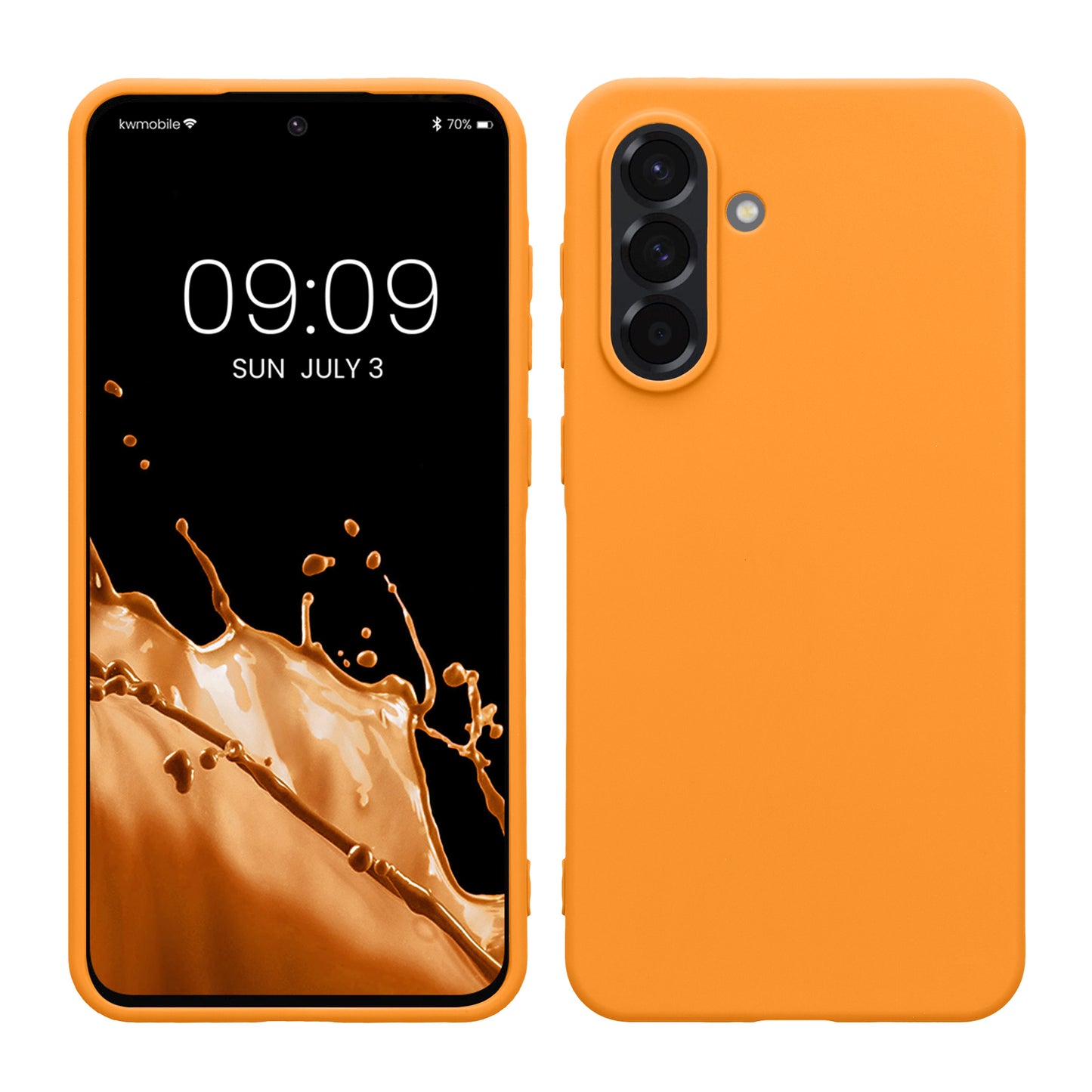 kwmobile Handyhülle für Samsung Galaxy A36 5G Hülle - TPU Case - Kabelloses Laden - Schutzhülle Cover in Fruity Orange Fruity Orange  