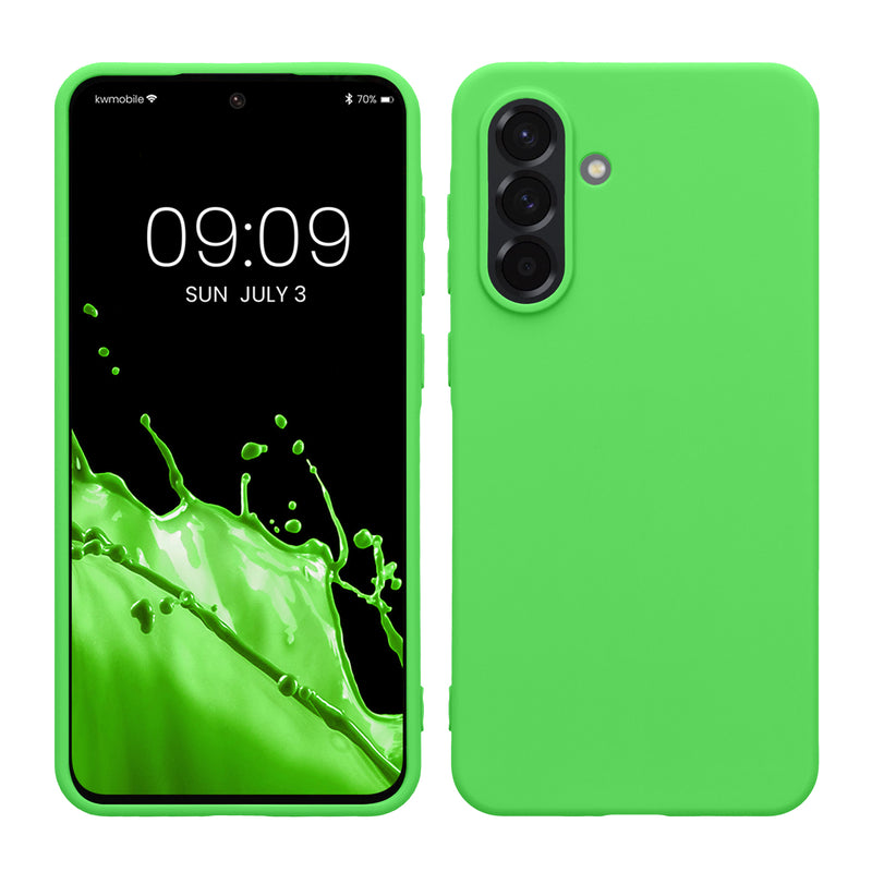 kwmobile Handyhülle für Samsung Galaxy A36 5G Hülle - TPU Case - Kabelloses Laden - Schutzhülle Cover in Limettengrün Limettengrün  