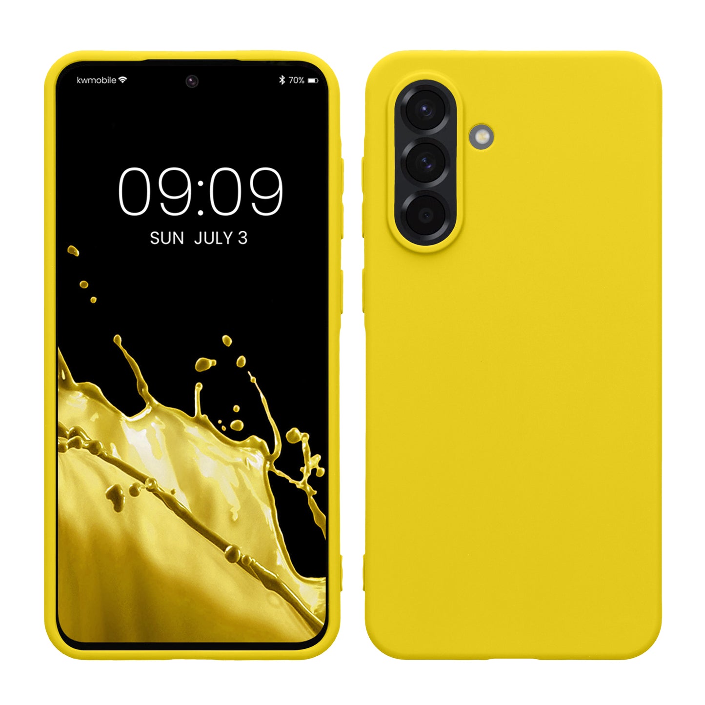 kwmobile Handyhülle für Samsung Galaxy A36 5G Hülle - TPU Case - Kabelloses Laden - Schutzhülle Cover in Strahlend Gelb Strahlend Gelb  