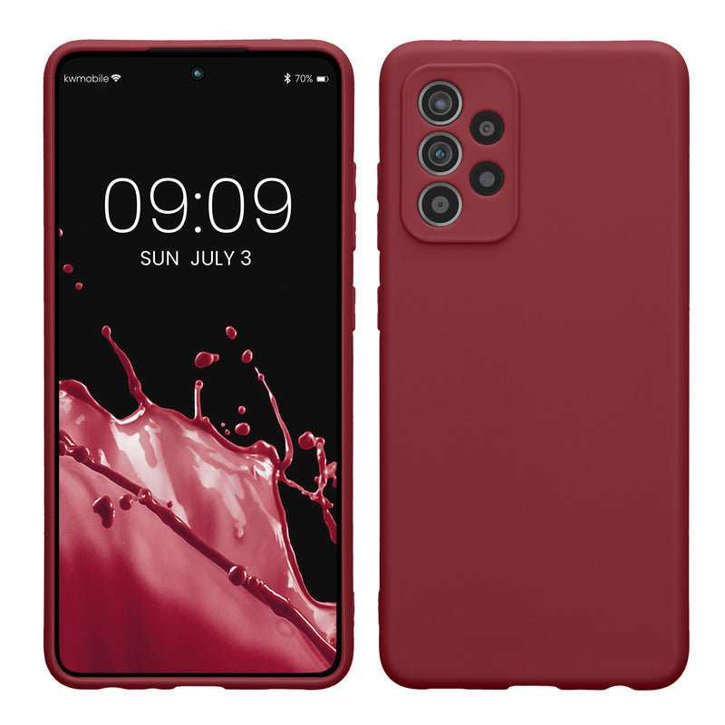 kwmobile Handyhülle für Samsung Galaxy A52 / A52 5G / A52s 5G Hülle - weiches Handy Silikon Case - Schutzhülle Cover - Bordeaux Violett Bordeaux Violett  