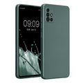kwmobile Handyhülle für Samsung Galaxy A51 Hülle - weiche Silikon Case metallisch schimmernd - Schutzhülle Cover - Metallic Petrol Metallic Petrol  
