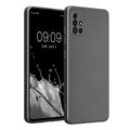 kwmobile Handyhülle für Samsung Galaxy A51 Hülle - weiche Silikon Case metallisch schimmernd - Schutzhülle Cover - Metallic Grau Metallic Grau  