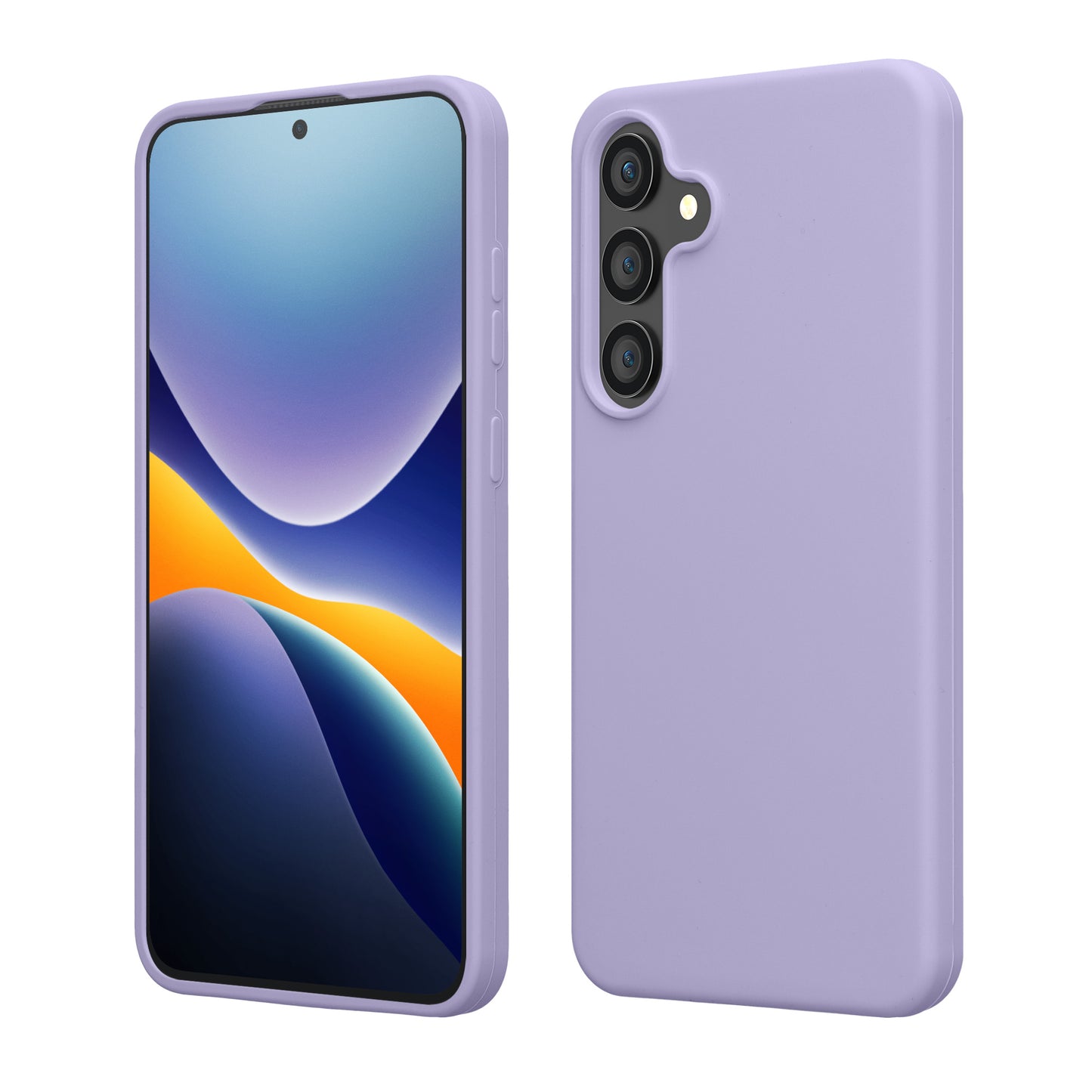 kwmobile Handyhülle für Samsung Galaxy S25 FE Hülle - Case Silikon - Kabelloses Laden - Schutzhülle Cover in Lavendel Lavendel  