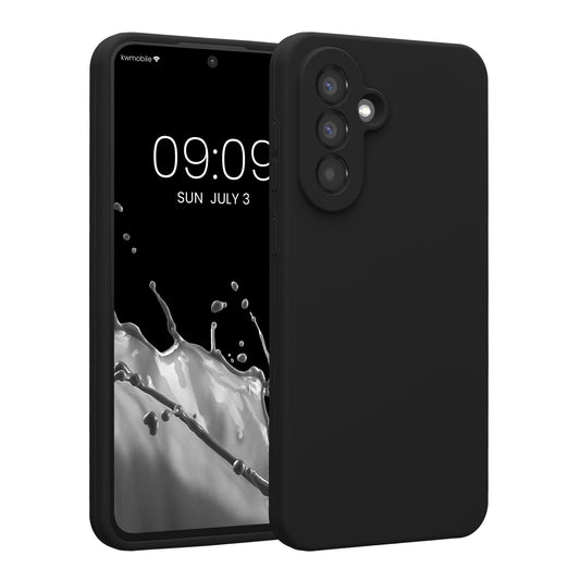 kwmobile Hülle kompatibel mit Samsung Galaxy A56 5G - Hülle Silikon gummiert - Handyhülle - Handy Case in Schwarz Schwarz  