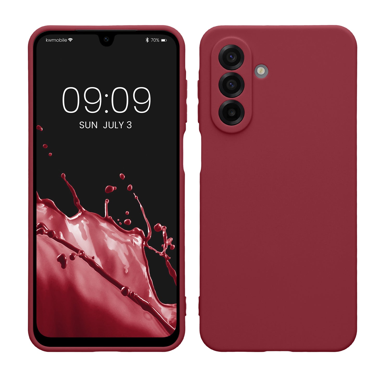 kwmobile Handyhülle für Samsung Galaxy A17 4G / 5G Hülle - weiches Handy Silikon Case - Schutzhülle Cover - Bordeaux Violett Bordeaux Violett  