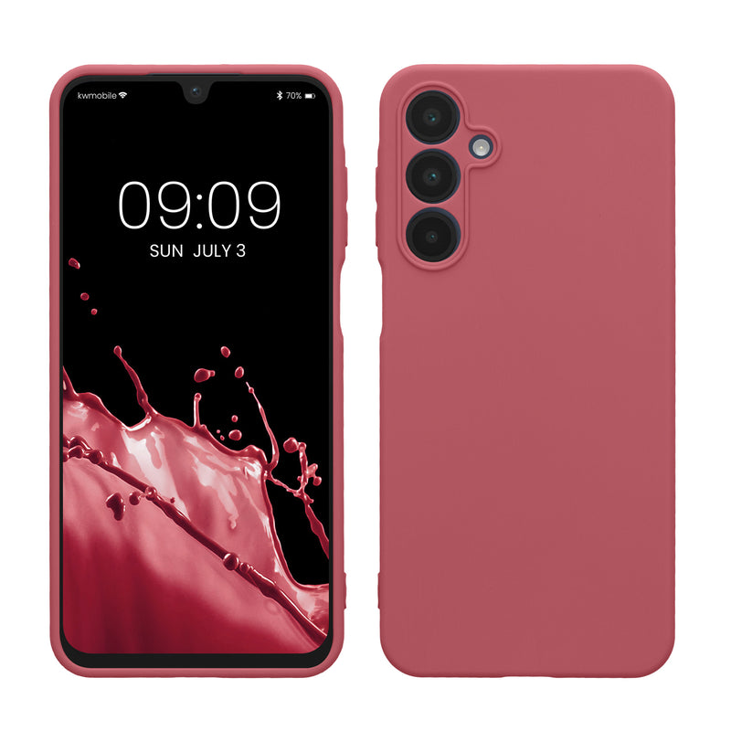 kwmobile Handyhülle für Samsung Galaxy A16 5G Hülle - weiches Handy Silikon Case - Schutzhülle Cover - Dark Rose Dark Rose  