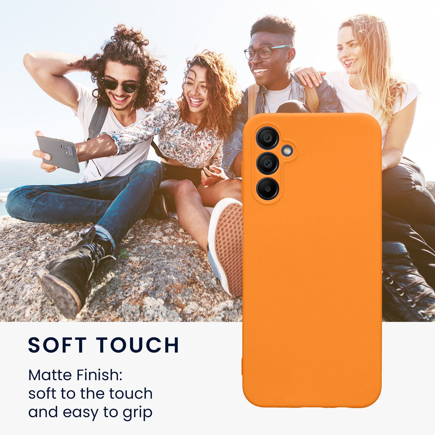 kwmobile Handyhülle für Samsung Galaxy A14 5G Hülle - weiches Handy Silikon Case - Schutzhülle Cover