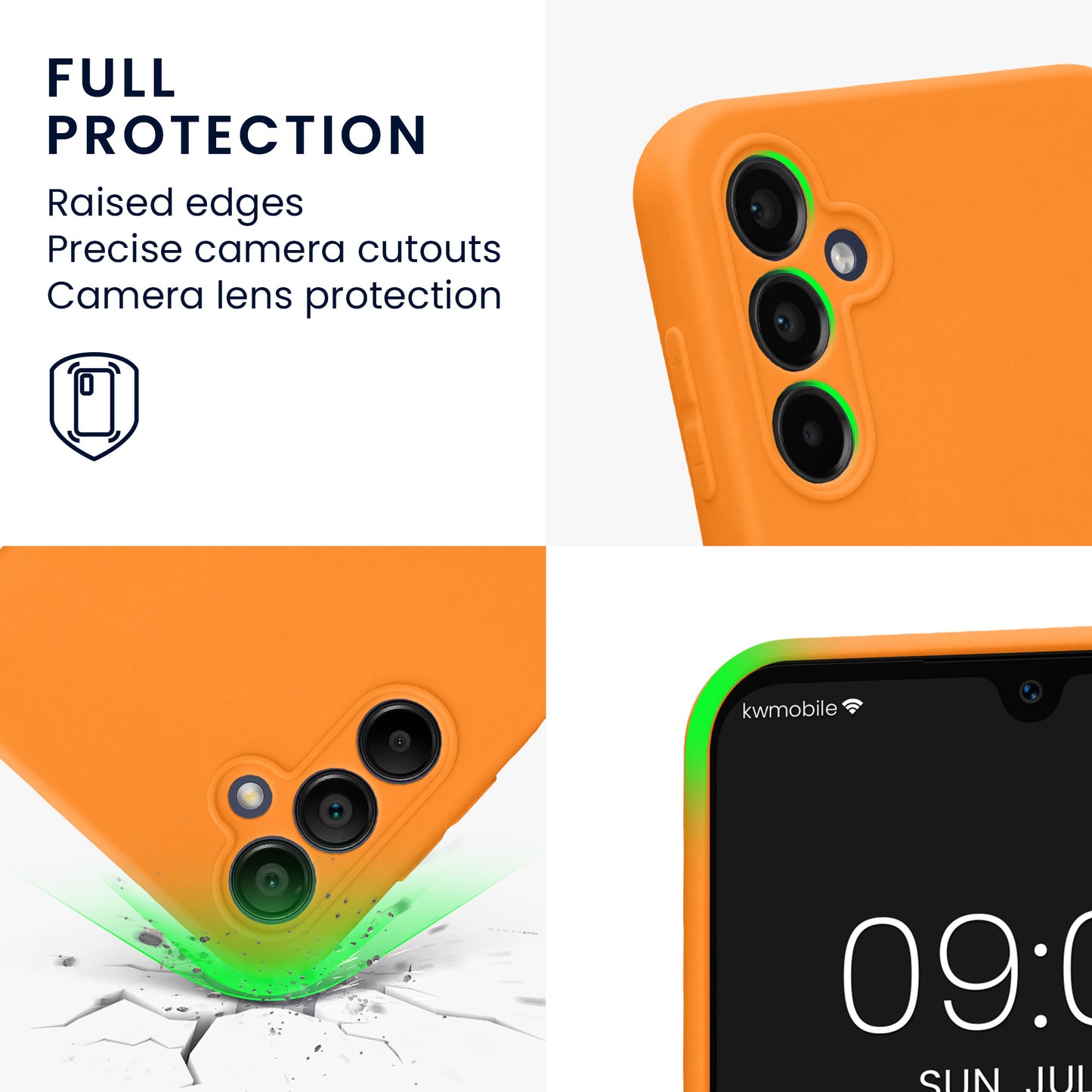 kwmobile Handyhülle für Samsung Galaxy A14 5G Hülle - weiches Handy Silikon Case - Schutzhülle Cover