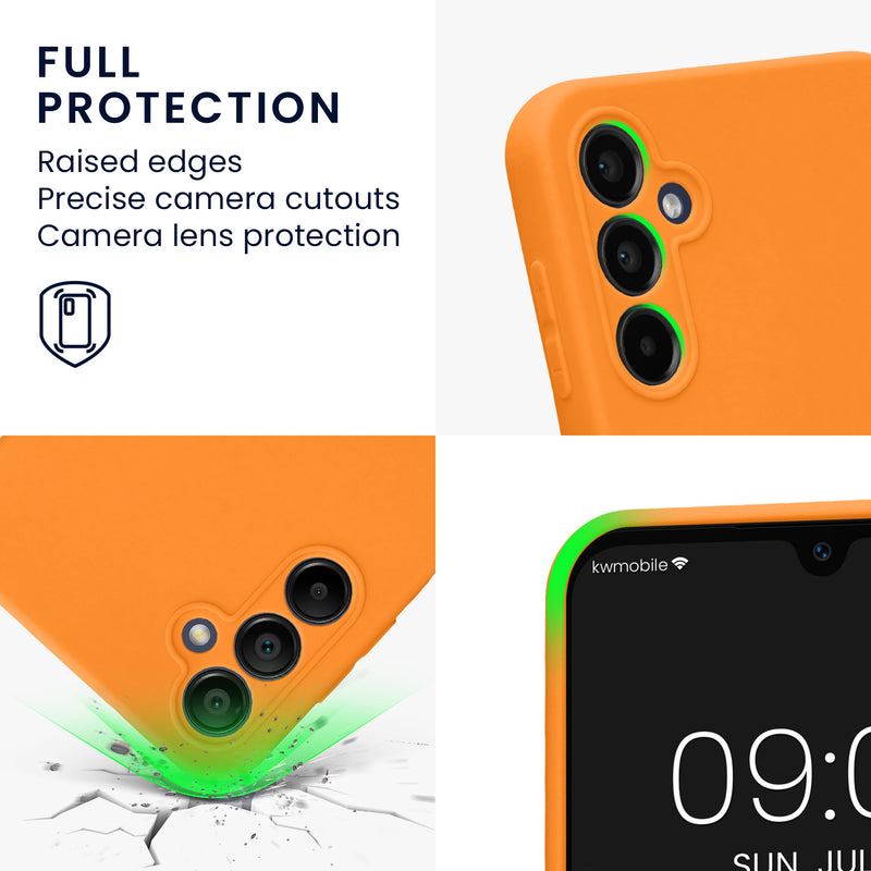 kwmobile Handyhülle für Samsung Galaxy A14 5G Hülle - weiches Handy Silikon Case - Schutzhülle Cover