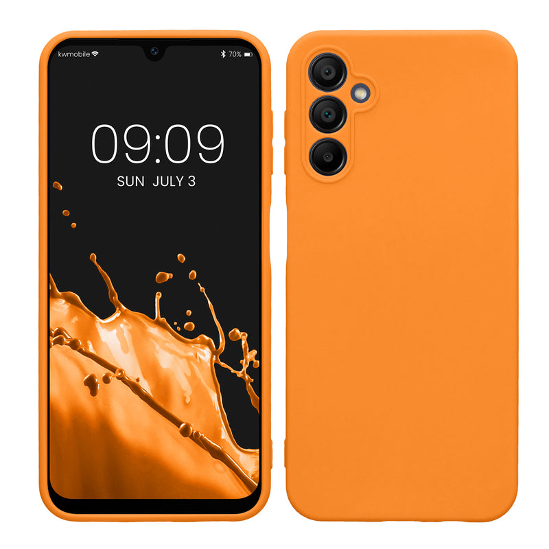 kwmobile Handyhülle für Samsung Galaxy A14 5G Hülle - weiches Handy Silikon Case - Schutzhülle Cover - Fruity Orange Fruity Orange  