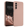 kwmobile Handyhülle für Samsung Galaxy A17 4G / 5G Hülle - weiche Silikon Case metallisch schimmernd - Schutzhülle Cover - Metallic Rosegold Metallic Rosegold  