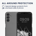 kwmobile Handyhülle für Samsung Galaxy A14 5G Hülle - weiche Silikon Case metallisch schimmernd - Schutzhülle Cover