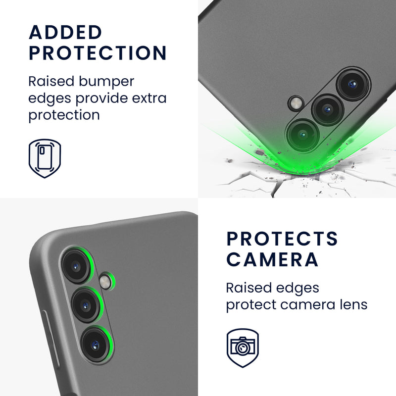 kwmobile Handyhülle für Samsung Galaxy A14 5G Hülle - weiche Silikon Case metallisch schimmernd - Schutzhülle Cover