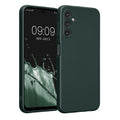 kwmobile Handyhülle für Samsung Galaxy A14 5G Hülle - weiche Silikon Case metallisch schimmernd - Schutzhülle Cover - Metallic Petrol Metallic Petrol  