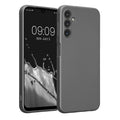 kwmobile Handyhülle für Samsung Galaxy A14 5G Hülle - weiche Silikon Case metallisch schimmernd - Schutzhülle Cover - Metallic Grau Metallic Grau  