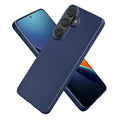kwmobile Handyhülle für Samsung Galaxy S26 Hülle - Silikon Case metallisch schimmernd - Schutzhülle Cover - Metallic Blau Metallic Blau  