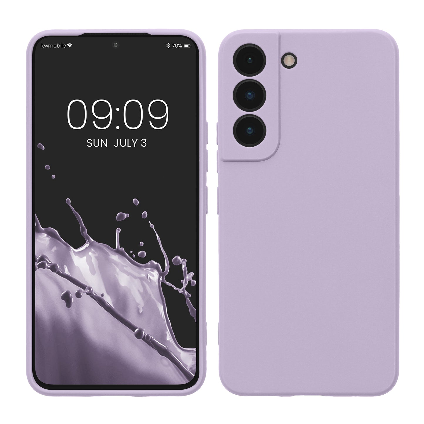 kwmobile Handyhülle für Samsung Galaxy S22 Hülle - weiches Handy Silikon Case - Schutzhülle Cover - Lavendel Lavendel  