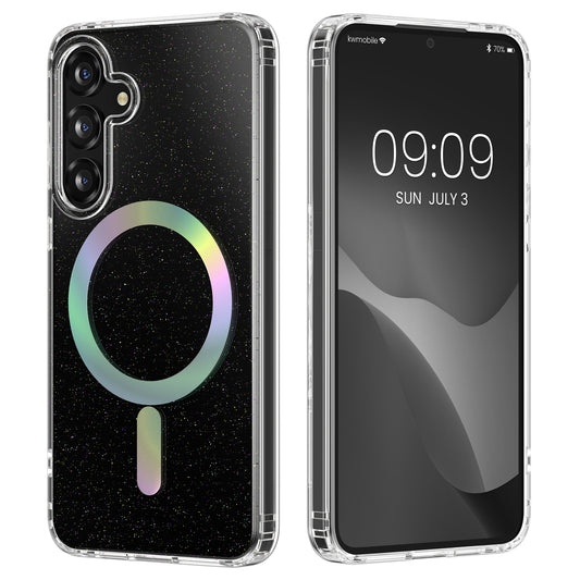 kwmobile Hülle kompatibel mit Samsung Galaxy S24 Handyhülle - Hard Case mit TPU Bumber - Schutzhülle kompatibel mit MagSafe - Kameraschutz - Transparent Transparent  [dsg01]