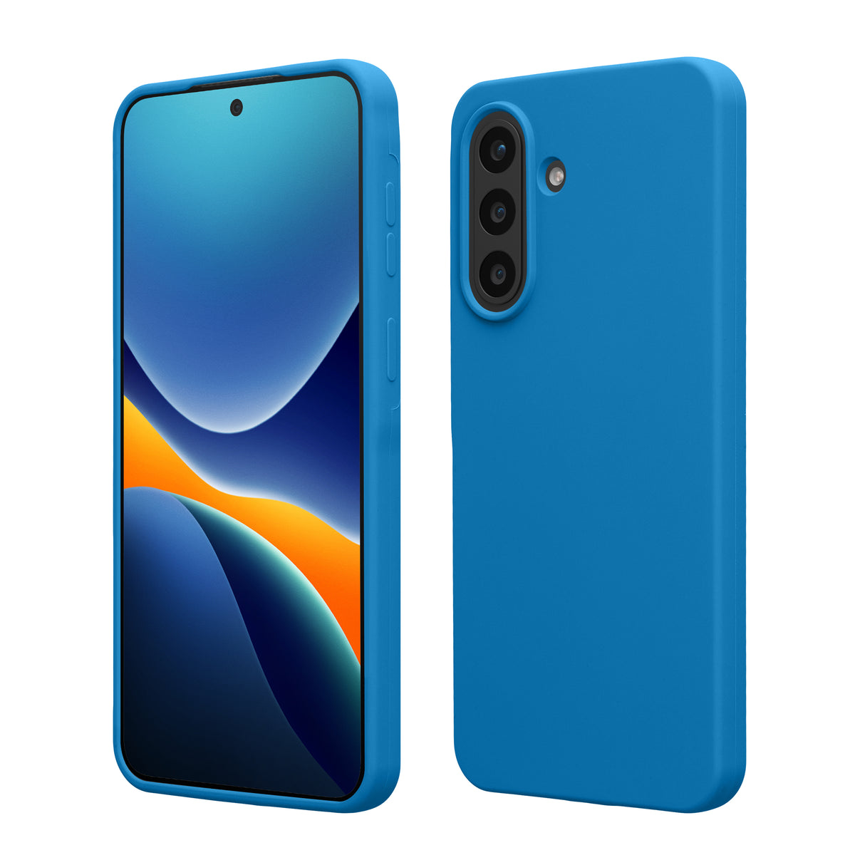 kwmobile Handyhülle für Samsung Galaxy A57 5G Hülle - Case Silikon - Kabelloses Laden - Schutzhülle Cover in Blue Reef Blue Reef