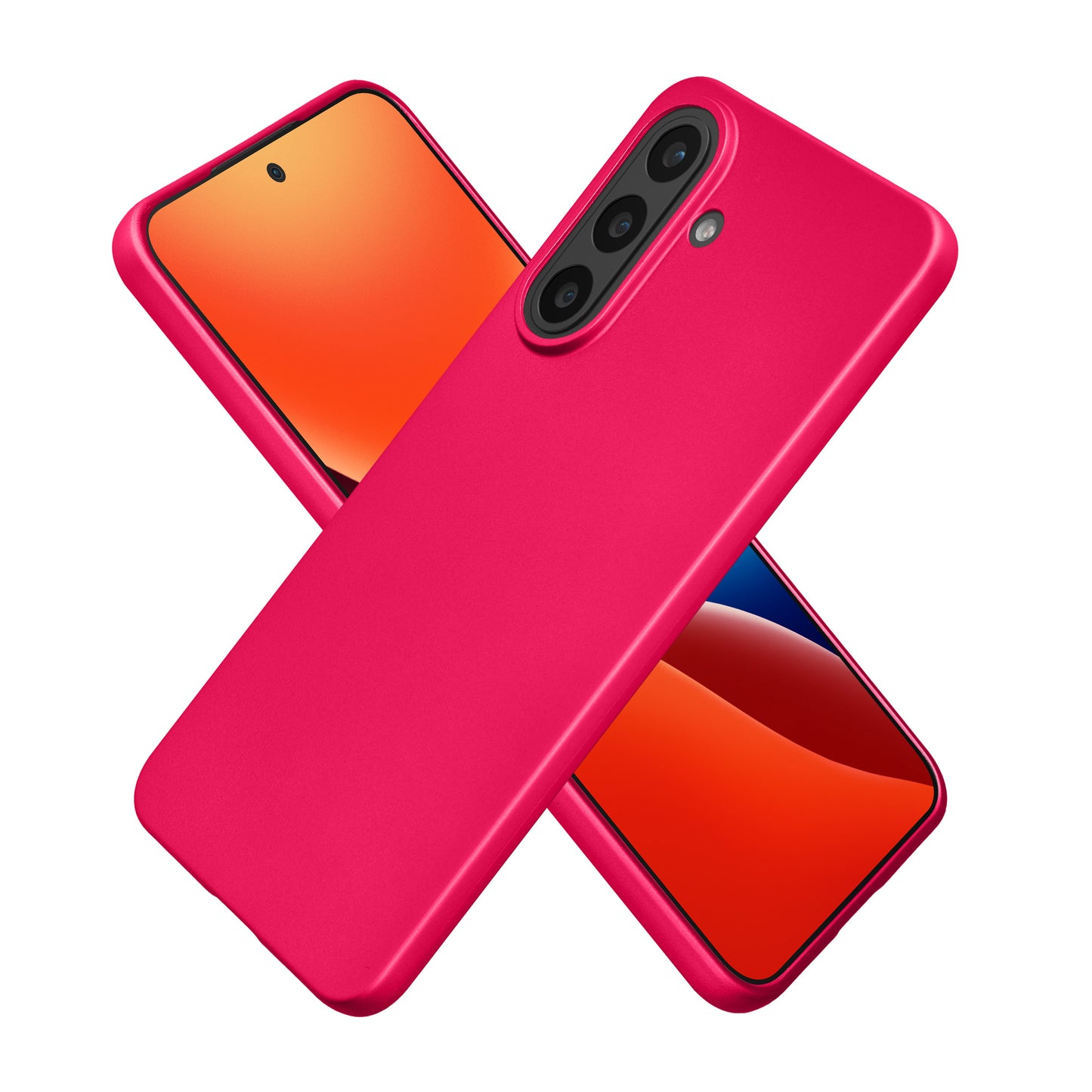 kwmobile Handyhülle für Samsung Galaxy A57 5G Hülle - Silikon Case metallisch schimmernd - Schutzhülle Cover - Metallic Pink Metallic Pink  