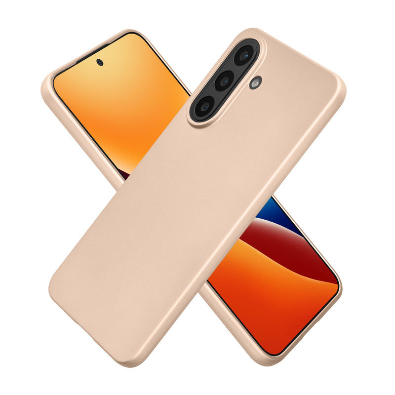 kwmobile Handyhülle für Samsung Galaxy A57 5G Hülle - Silikon Case metallisch schimmernd - Schutzhülle Cover - Metallic Gold Metallic Gold  