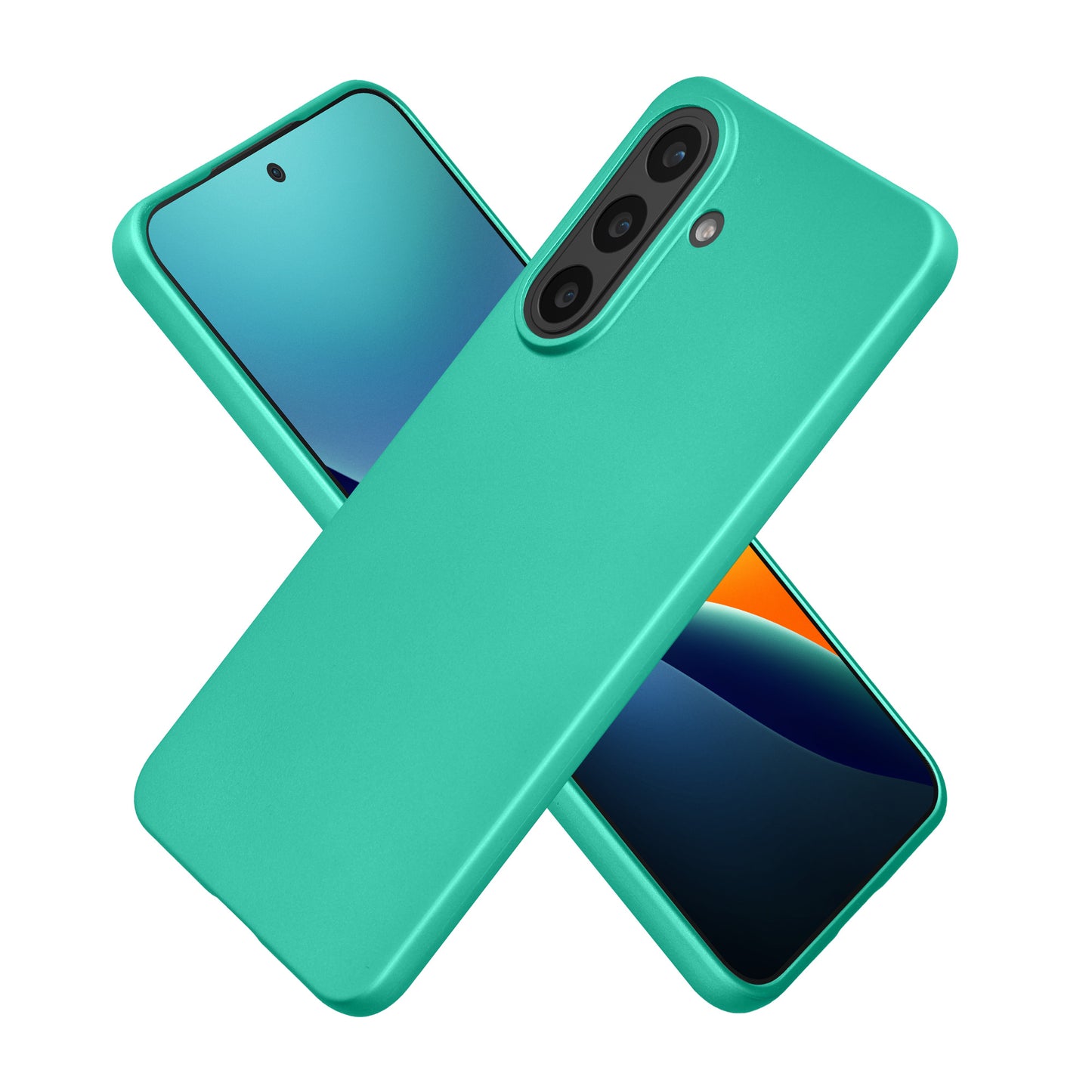 kwmobile Handyhülle für Samsung Galaxy A57 5G Hülle - Silikon Case metallisch schimmernd - Schutzhülle Cover - Metallic Dunkelgrün Metallic Dunkelgrün  