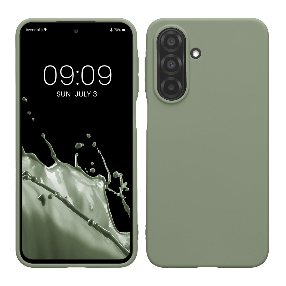Samsung Galaxy A27 5G Silikon Handyhülle Graugrün