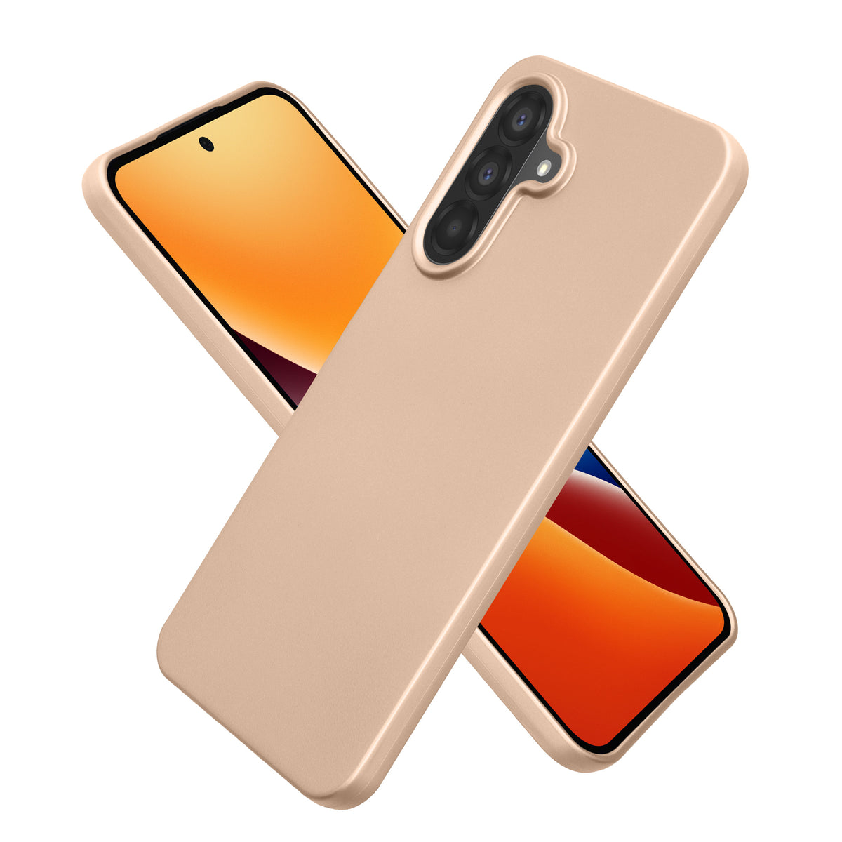 Samsung Galaxy A27 5G Silikon Handyhülle metallisch Metallic Gold