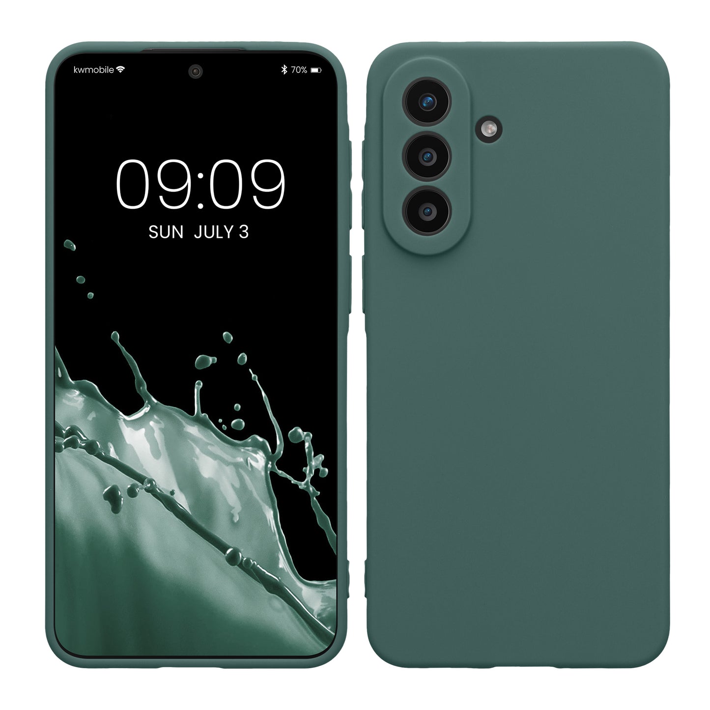 kwmobile Handyhülle für Samsung Galaxy A57 5G Hülle - weiches Handy Silikon Case - Schutzhülle Cover - Blaugrün Blaugrün