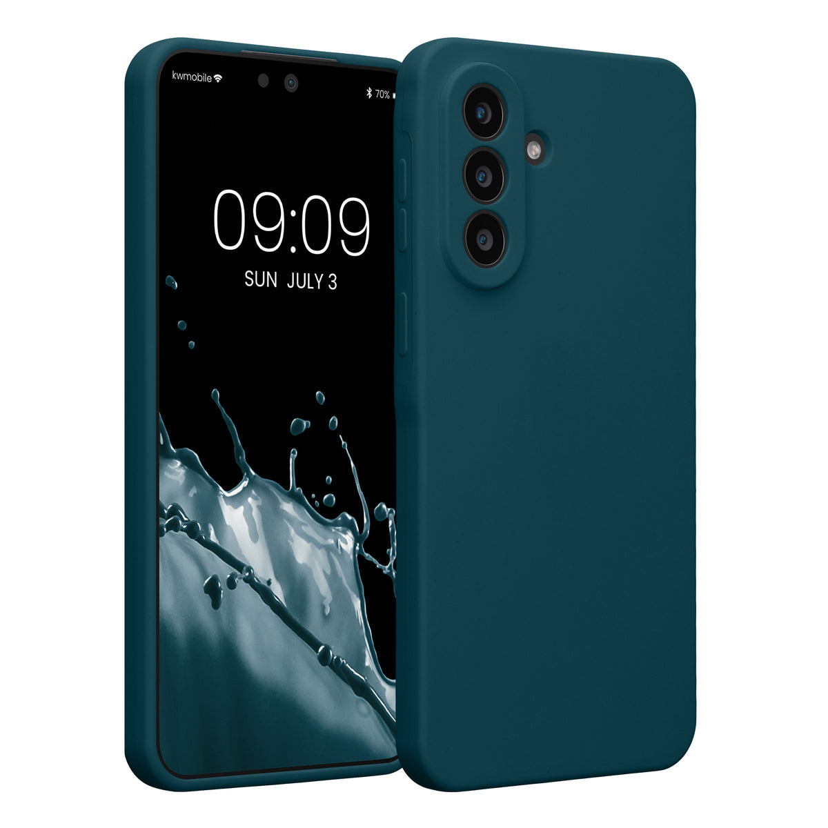 Samsung Galaxy A57 5G Silikon Handyhülle Petrol matt