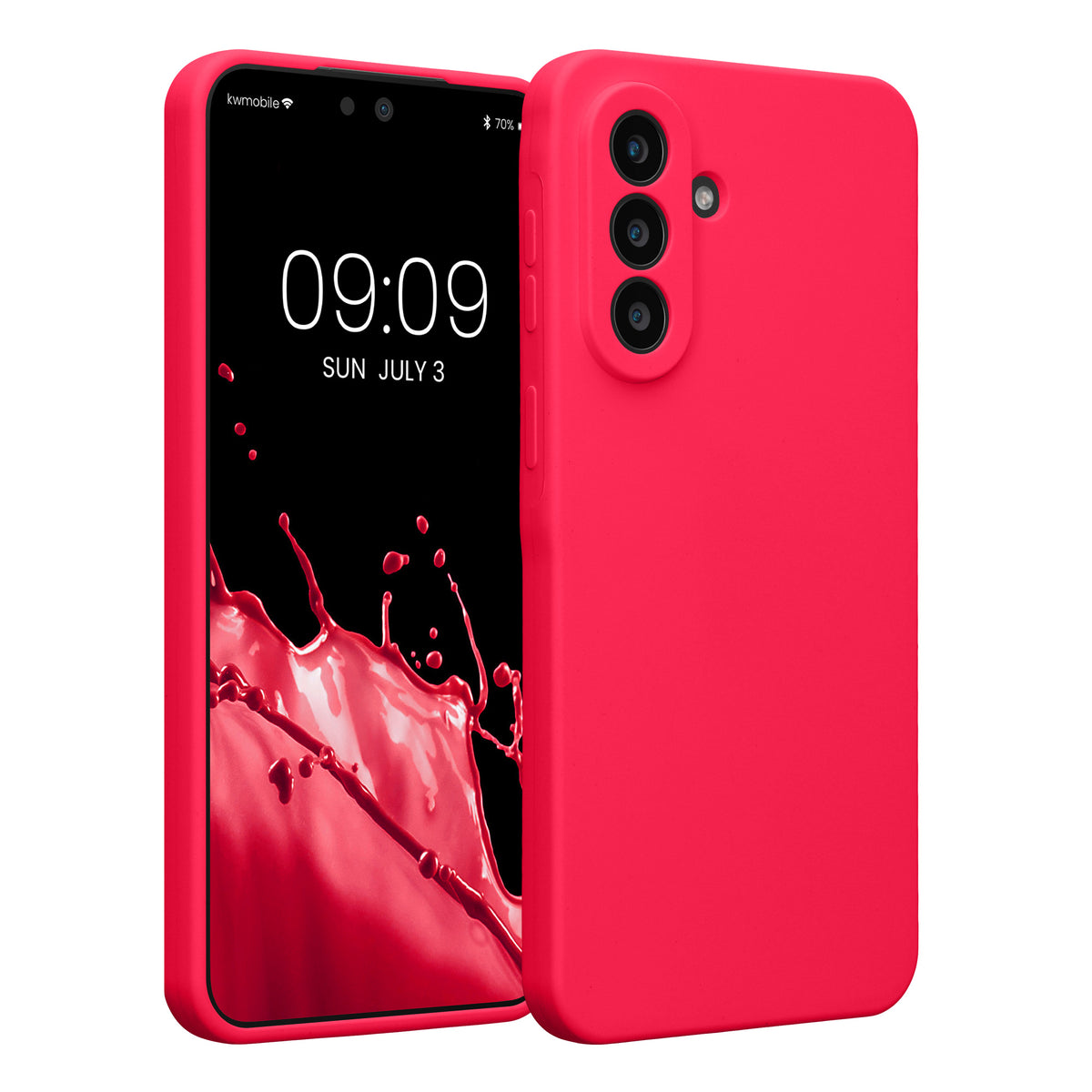 Samsung Galaxy A57 5G Silikon Handyhülle Neon Pink